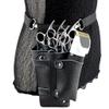 Professional Scissor Holster, Salon Tool Holder, PU Leather Waist Bag with 5 Scissor Pockets, Removable Cover, Blue and Beige, 22.5 x 10 x 4 cm (Kaqi) view 3