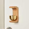 Magnetic Bell - Wooden Bell with Brass Insert view 2