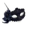 WreGmgg 4-Piece Black Lace Indoor Sports Set with Eye Mask and Lace Collar - D2 view 2