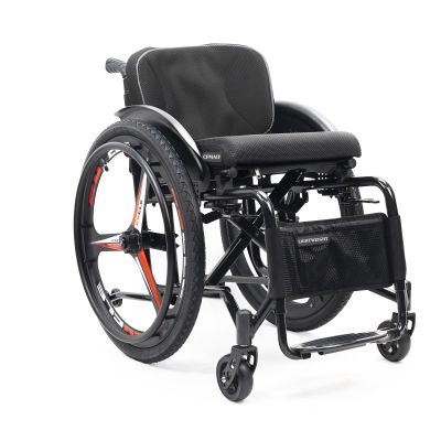 CFMAIF Self-Propelled Folding Wheelchair, Lightweight Aluminum Travel Wheelchair, 38 cm/14.9 in Seat, Sports