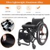 CFMAIF Self-Propelled Folding Wheelchair, Lightweight Aluminum Travel Wheelchair, 38 cm/14.9 in Seat, Sports view 2