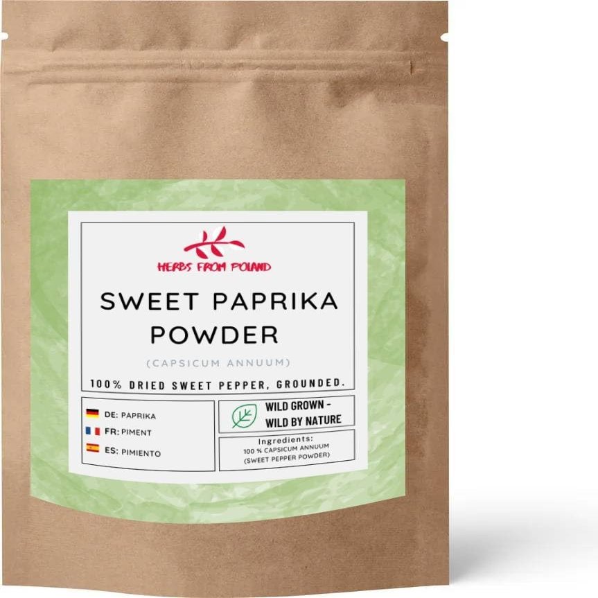 Herbs From Poland Dried Sweet Paprika, Natural and Whole, 1000 g