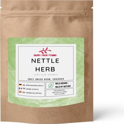 Herbs From Poland Dried Nettle Herb, Whole Natural Herb Without Artificial Additives, Ideal for Infusions and Seasoning (500 g, Nettle Herb)