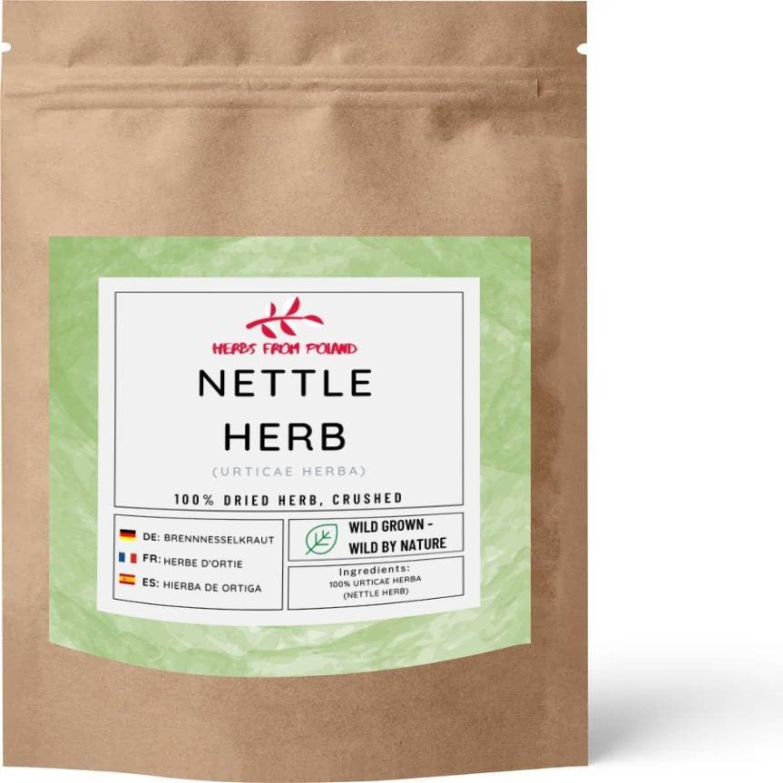 Herbs From Poland Dried Nettle Herb, Whole Natural Herb Without Artificial Additives, Ideal for Infusions and Seasoning (500 g, Nettle Herb)