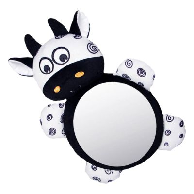 SOIMISS Baby Safety Mirror, Shatter-Resistant and Rotatable, Convex Acrylic and Fabric Rearview Mirror for Driving and Rear-Seat Observation