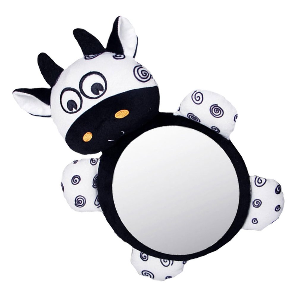 SOIMISS Baby Safety Mirror, Shatter-Resistant and Rotatable, Convex Acrylic and Fabric Rearview Mirror for Driving and Rear-Seat Observation