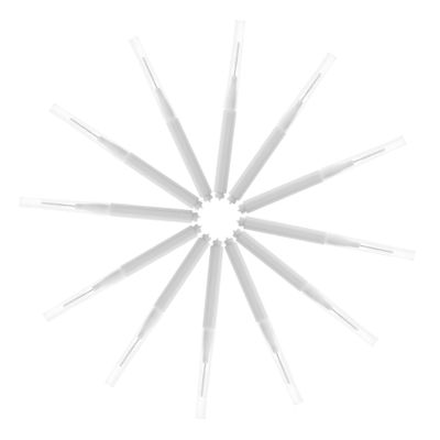 Interdental Brushes, 12-Piece Plastic Set for Dental Cleaning, White