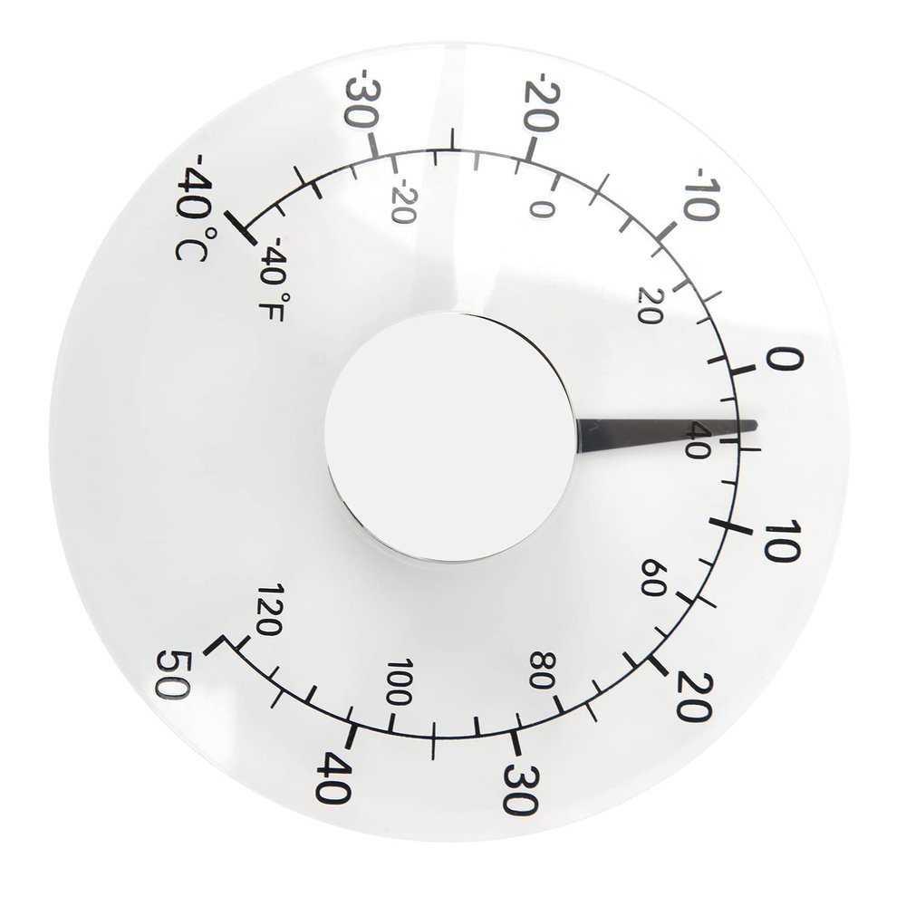 MasYosh Outdoor Thermometer, Transparent Window Temperature Monitor for Indoor and Outdoor Use, Acrylic Dial and Stainless Steel