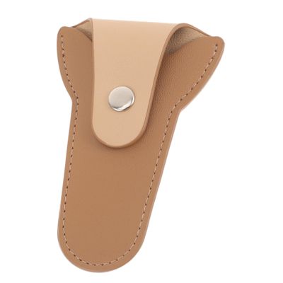 VALICLUD Leather Scissor Case for Cuticle Nippers, Brown