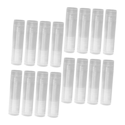 Healvian 100-Pack Empty Lip Balm Containers, Portable Lightweight PP Refillable Lip Gloss Tubes with Column Design