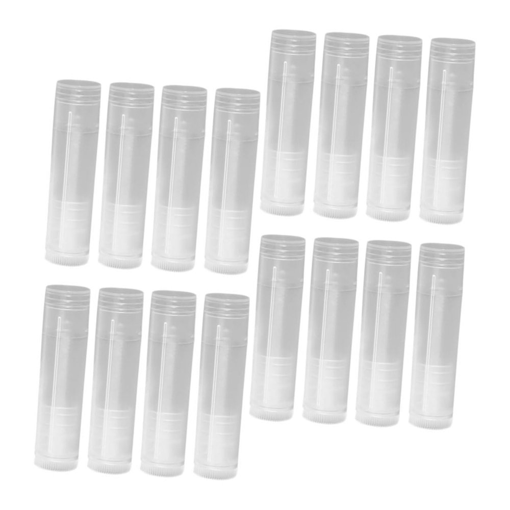 Healvian 100-Pack Empty Lip Balm Containers, Portable Lightweight PP Refillable Lip Gloss Tubes with Column Design