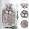Personalized 2L Hot Water Bottle with Plush Faux-Fur Cover, Purple view 3