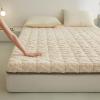 Cozy Plush Japanese Futon Mattress, Warm Winter Bed for Dorms, Single/Double/Queen/King Size (Beige, 6 cm Thick, 80 x 190 cm) view 1