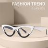 RRNTTTM Cat-Eye Glasses, Round Frame, Unisex, Blue-Light Blocking, Round Glasses (3) view 3