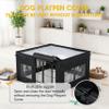 Dog Playpen Cover, 1680D Waterproof Oxford Fabric and Nylon Mesh, Fits 32-Inch-High 8-Panel Pens, UV-Resistant, Black view 4
