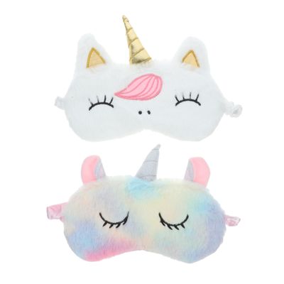 PENIKOKO 2-Piece Plush Unicorn Sleep Eye Masks