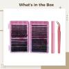 640-Piece Lash Cluster Set, 30D/40D/50D Individual Lashes with Curler, Brush and Glue view 3