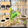 Stainless Steel Bird Feeder with Wooden Perch view 2