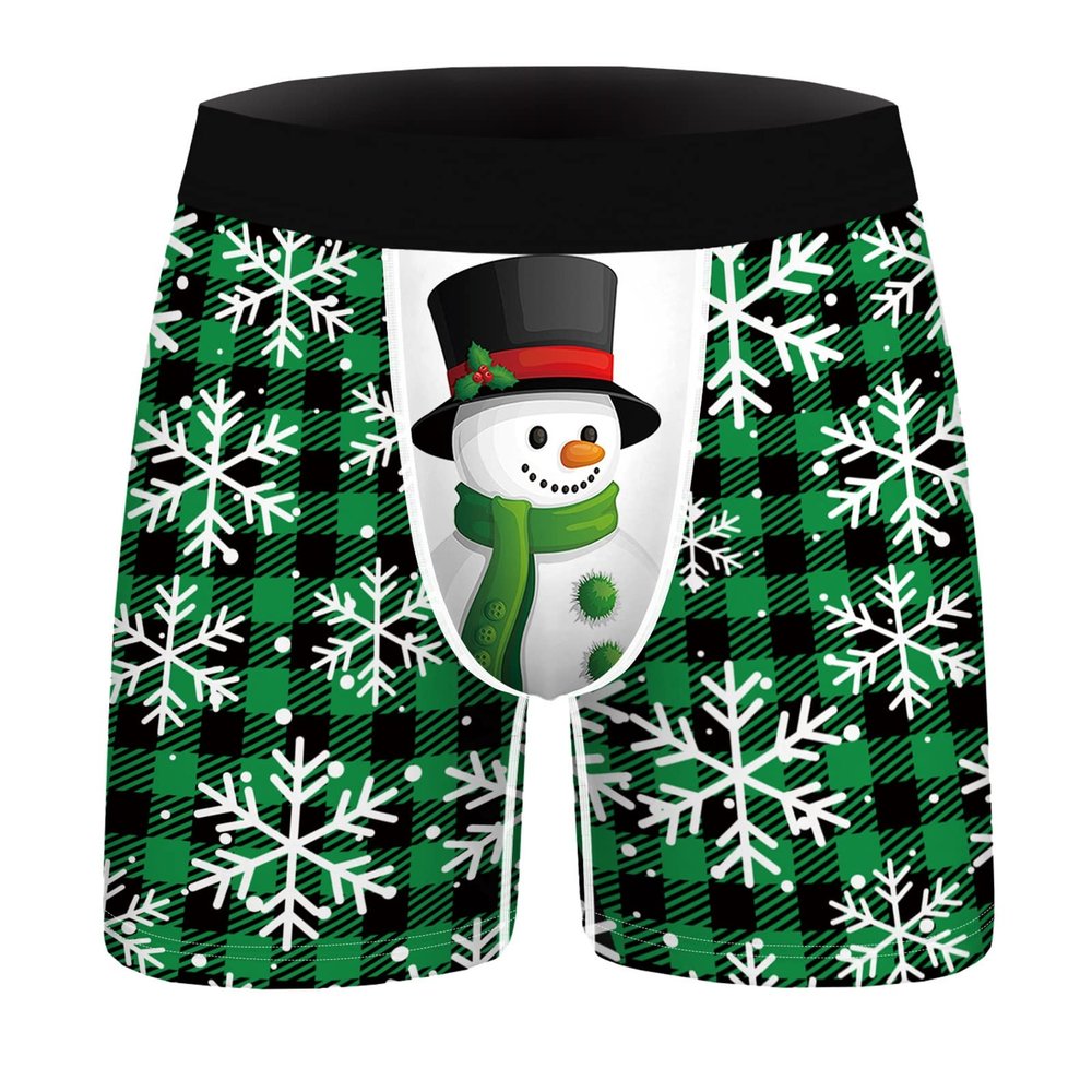 Generic Men's Underwear Shorts, Christmas Boxers with Funny Colorful Print, Cotton Basic Sexy Shorts