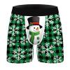 Generic Men's Underwear Shorts, Christmas Boxers with Funny Colorful Print, Cotton Basic Sexy Shorts view 1