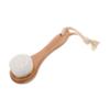 Facial Cleansing Exfoliating Brush with Handle, White, Wood and Nanofiber view 1