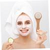 Facial Cleansing Exfoliating Brush with Handle, White, Wood and Nanofiber view 4