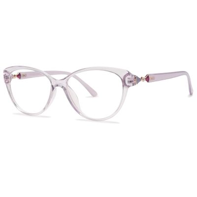 ALKAHE Cat-Eye Reading Glasses with Blue Light Filter, Purple