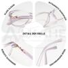 ALKAHE Cat-Eye Reading Glasses with Blue Light Filter, Purple view 4