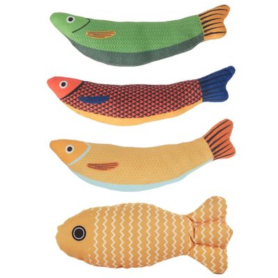 ATBUSS 4 Fake Fish Toys for Cats