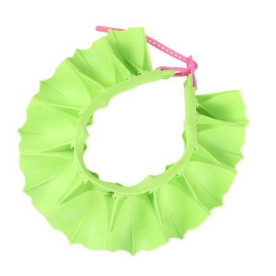 Adjustable TPE Baby Bath Visor with Ear Protection, Green