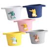 Gatuida Multifunctional Yellow Cotton Rope Storage Basket with Light Green Crocodile Design view 4