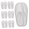 HAMPPLIES 10 Pairs Disposable Linen Hotel Slippers with Non-Slip Soles view 1