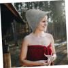 Healvian Felt Sauna Hat Set, 5 Pieces, Gray view 4