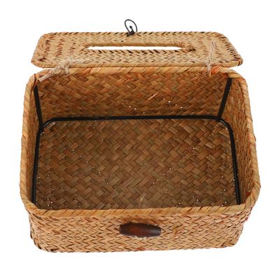 Handwoven Rattan Tissue Box Cover for Home and Hotel