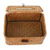 Handwoven Rattan Tissue Box Cover for Home and Hotel view 1