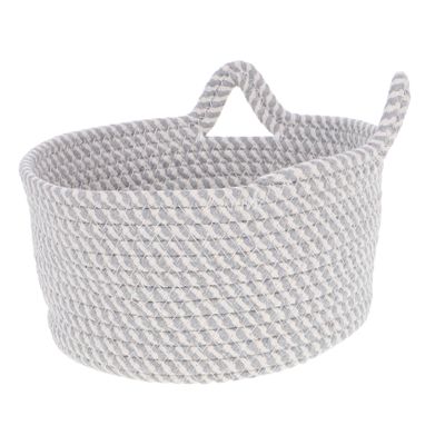 HONITANO Decorative Cotton Rope Storage Basket, Medium, Handmade, Soft and Versatile, for Keys, Snacks and Small Items