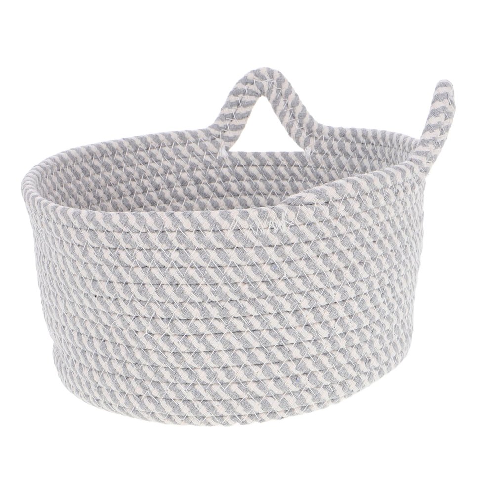 HONITANO Decorative Cotton Rope Storage Basket, Medium, Handmade, Soft and Versatile, for Keys, Snacks and Small Items