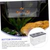 Abaodam Transparent Acrylic Aquarium Breeding Box with Lid, Feeding Holes, and Drain view 2