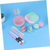 Ipetboom Facial Mask Mixing Bowl Set, 9-Piece Silicone Set with Brushes and Spatulas, 2 Pink Pieces, Random Color view 2