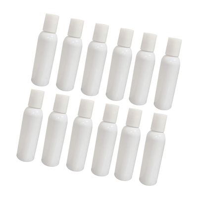 12-Pack 60 ml Round Plastic Travel Bottles