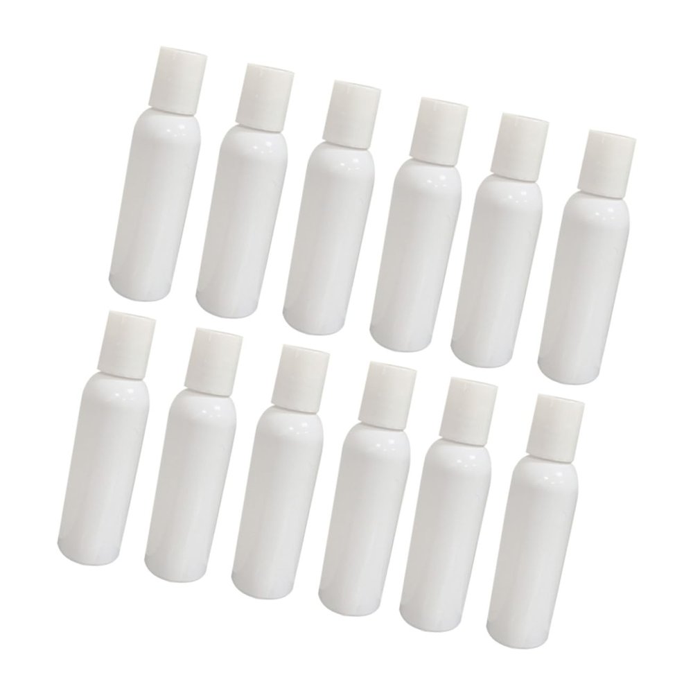 12-Pack 60 ml Round Plastic Travel Bottles