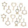 12-Piece DIY Wooden Hand Mirrors with Handles, Craft Mirrors for Children view 1