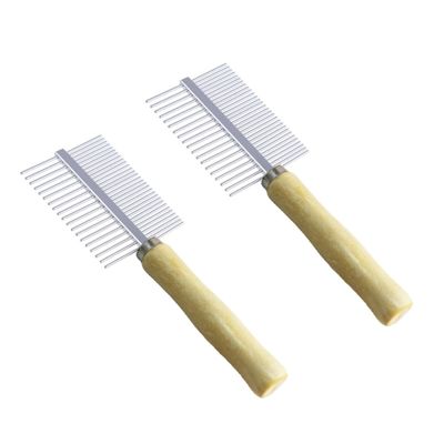 2-Piece Dog Comb Set for Fine-Tooth Grooming