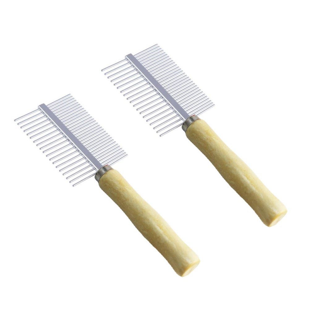 2-Piece Dog Comb Set for Fine-Tooth Grooming