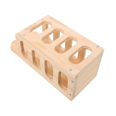 VILLFUL Wooden Hay Feeder for Rabbits and Guinea Pigs with Large Feeding Tray