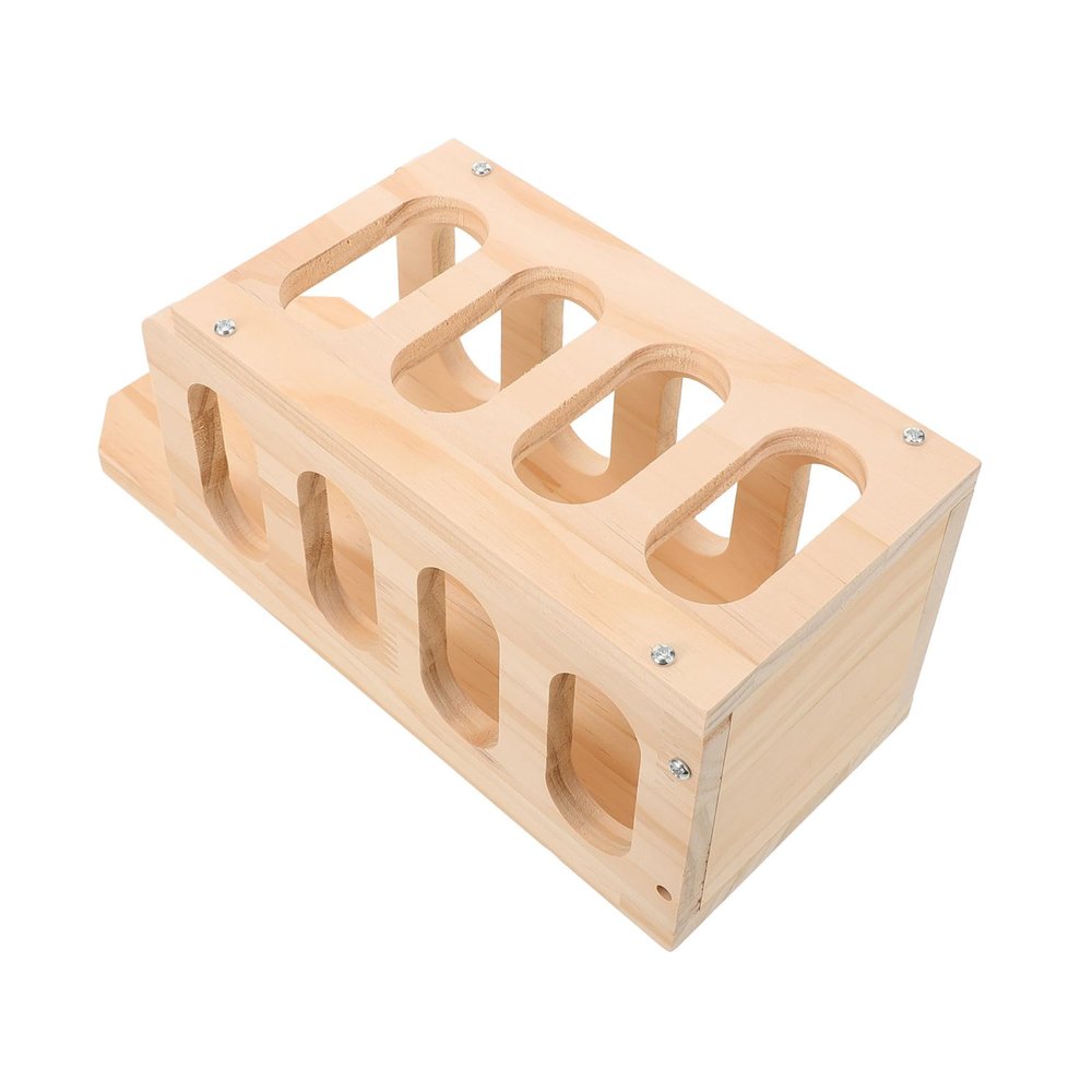 VILLFUL Wooden Hay Feeder for Rabbits and Guinea Pigs with Large Feeding Tray