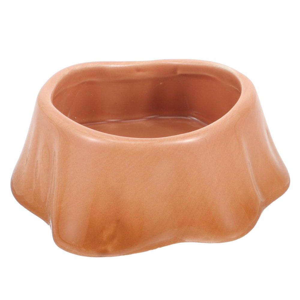 Orange Ceramic Food Bowl for Guinea Pigs and Hamsters