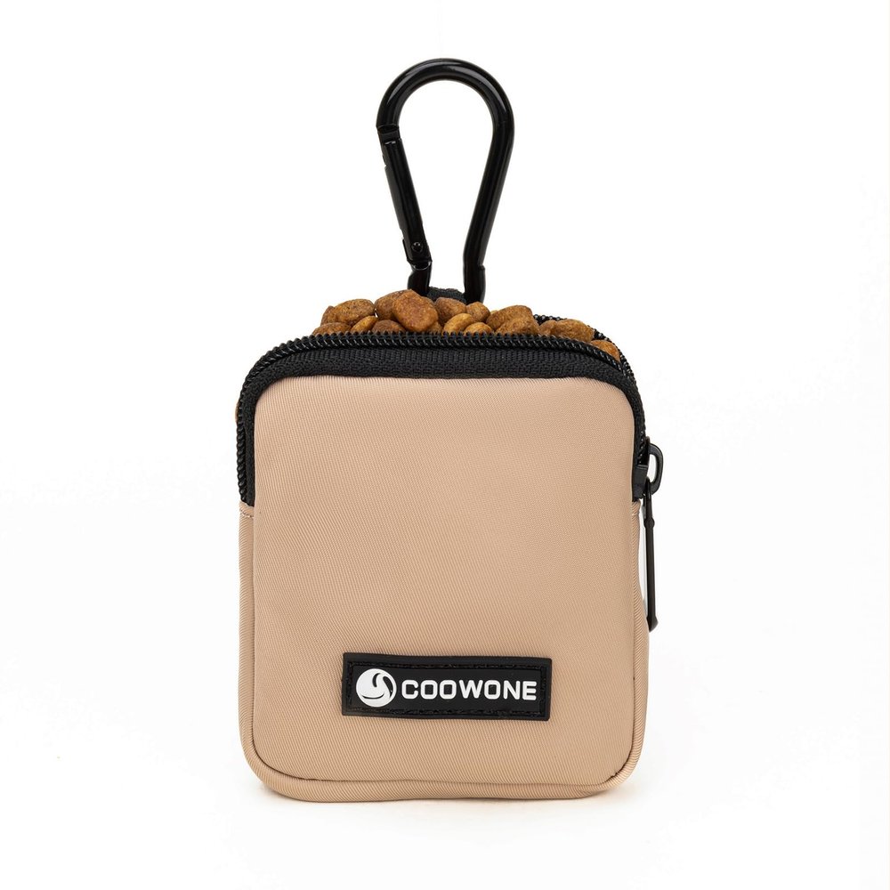COOWONE Waterproof Dog Treat Bag (Coffee Small)