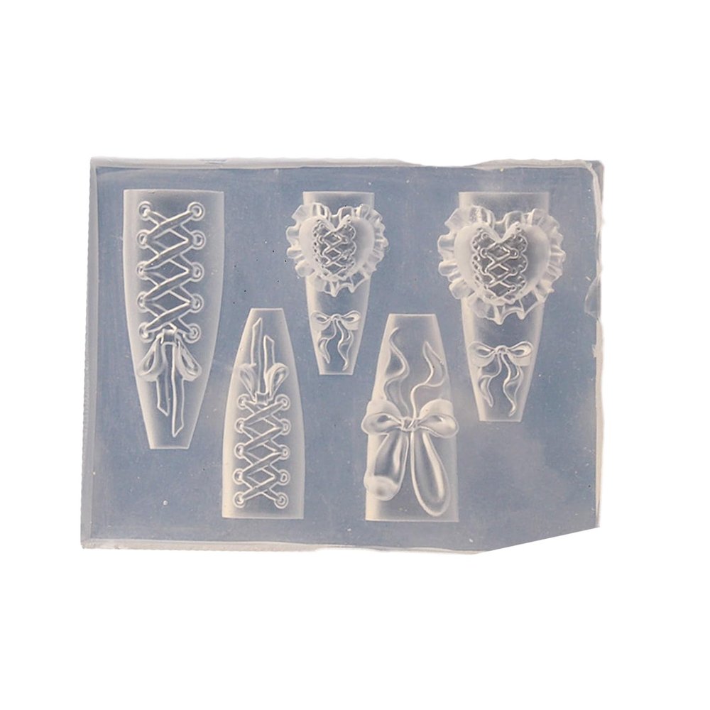 Stylish Nails Flexible Silicone Heart Band Mold for Nail Art