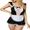 Oludkeph Sexy Women's French Maid Costume, Black, S view 1